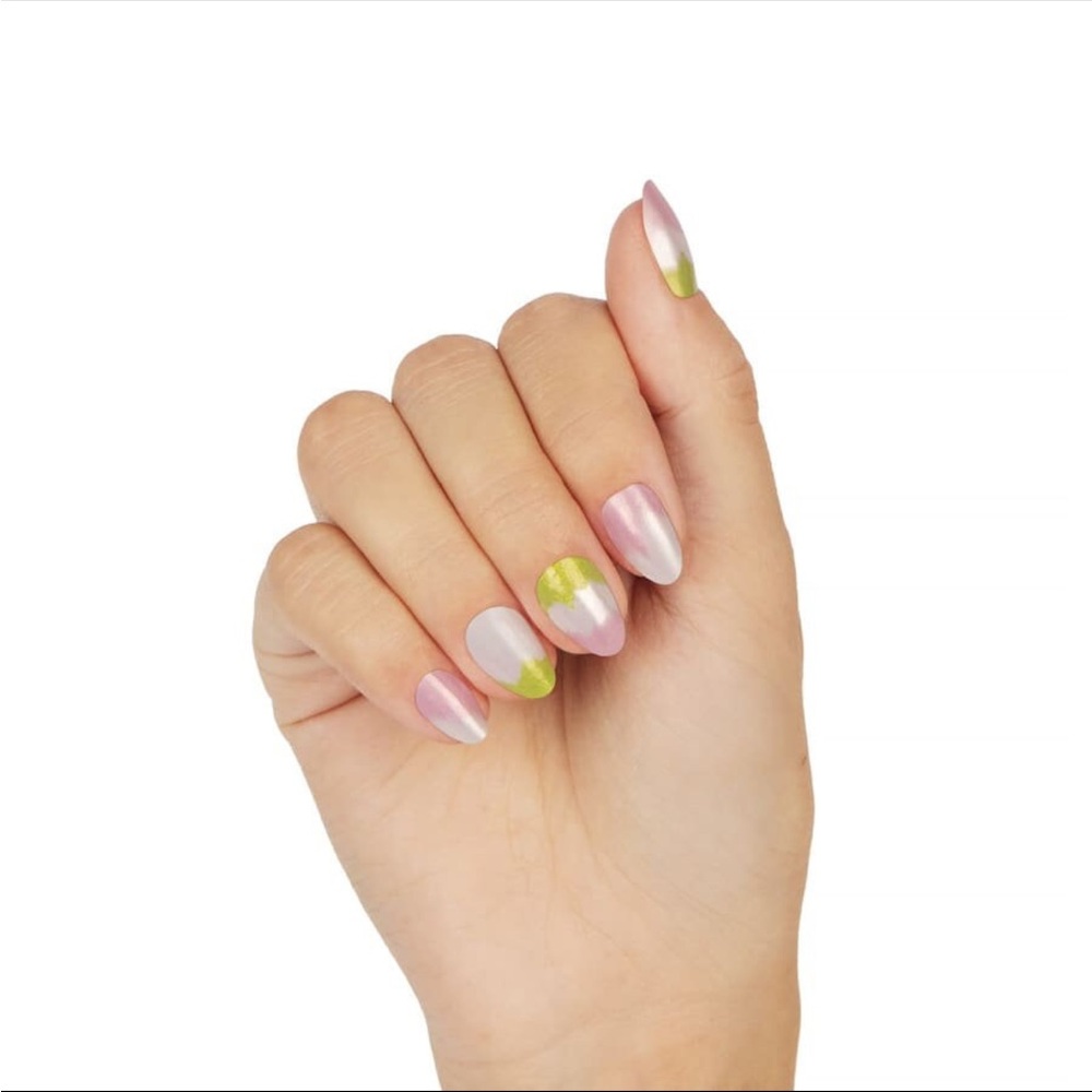 *Retired* Color Street: To Dye For | Easter Spring Pastel Green Pink White - Picture 6 of 8